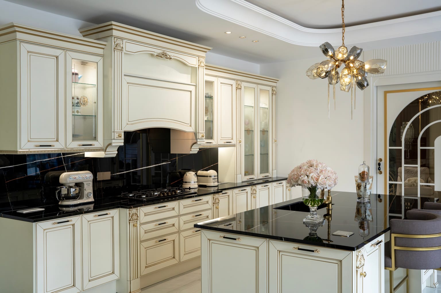 project image for Classic White And Gold Kitchen